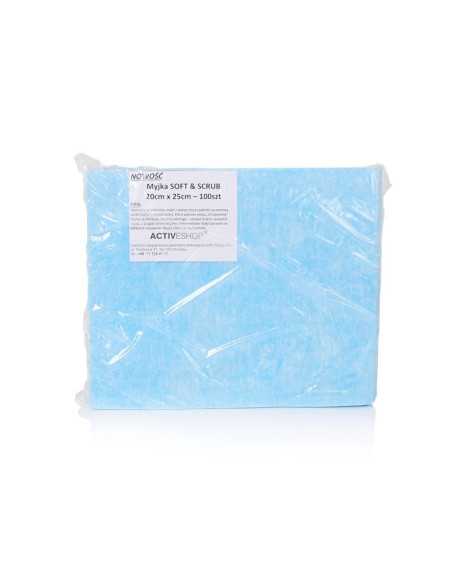 Jednorazowe chusty-myjki zabiegowe 100 szt. soft&scrub 20 x 25 cm 