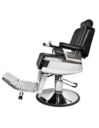 Poltrona da barbiere Steel Vintage Pro: stile industriale e resistenza in acciaio inossidabile