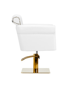 Chaise de coiffure gabbiano berlin, or et blanc {attributes} 2