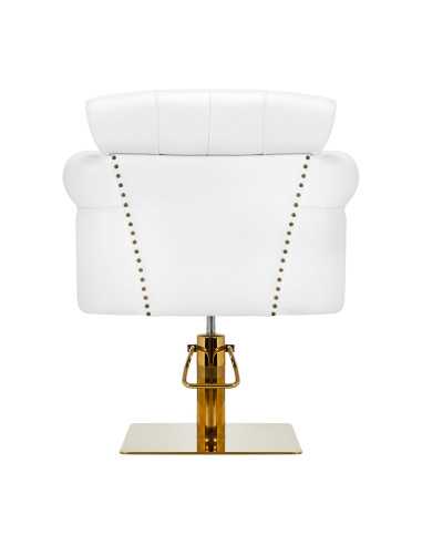 Gabbiano Berlin hairdressing chair, gold and white {attributes}