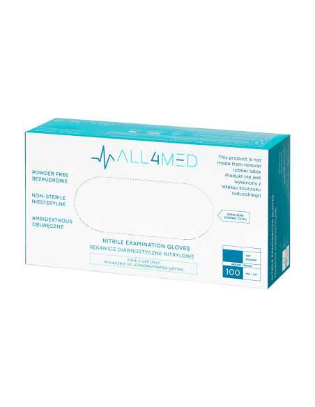 All4med jednorazowe rękawice diagnostyczne nitrylowe czarne L 