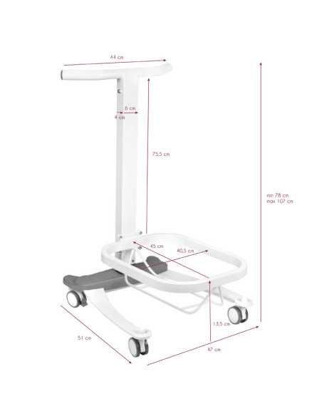 Brodzik do pedicure Comfort na kółkach z funkcją Lift 