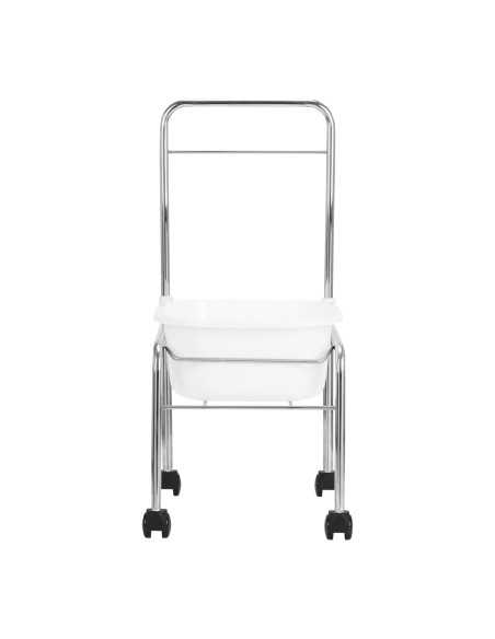 Brodzik do pedicure na kółkach chrom 