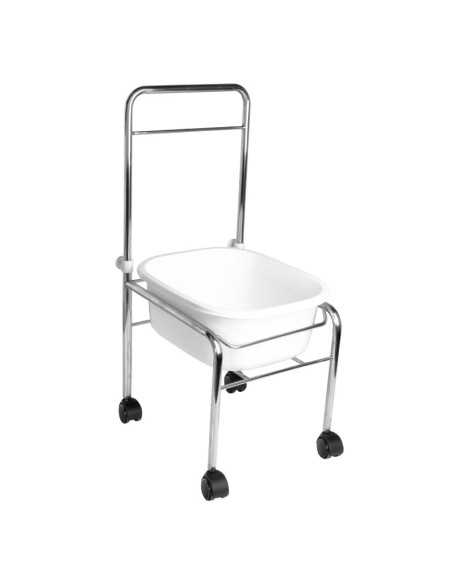 Zestaw brodzik do pedicure na kółkach chrom + masażer do stóp masażer z podtrzymaniem temp. AM-506A 