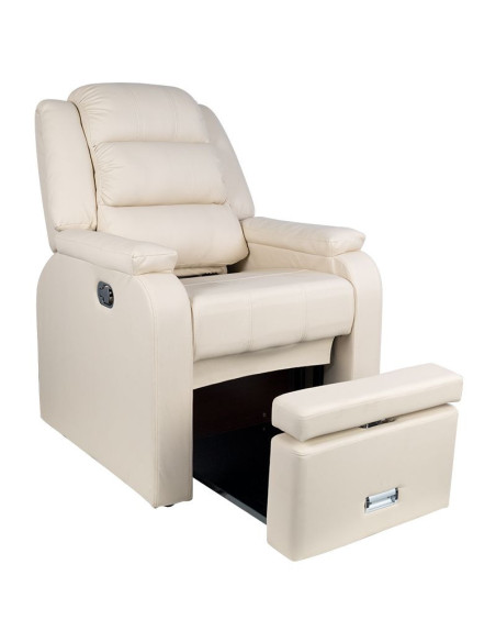 Fotel spa do pedicure Hilton kremowy 