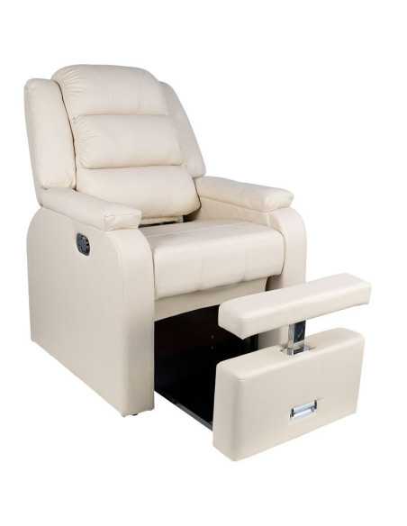 Fotel spa do pedicure Hilton kremowy 