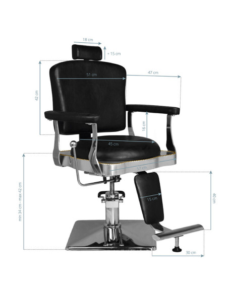 Hair System SM180 barber chair black 