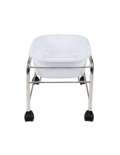 Brodzik do pedicure prosty z kółkami chrom 2