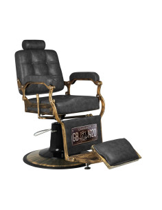 Gabbiano Boss HD Old Leather Friseurstuhl, schwarz 