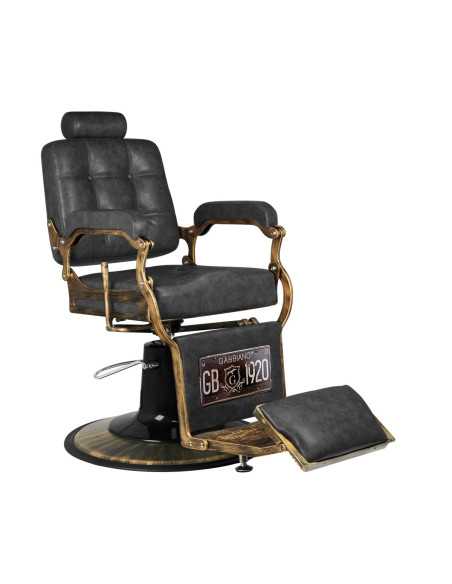 Gabbiano fotel barberski Boss HD Old Leather czarny 