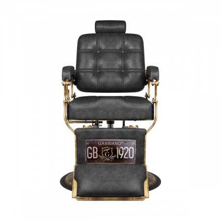 Gabbiano fotel barberski Boss HD Old Leather czarny 