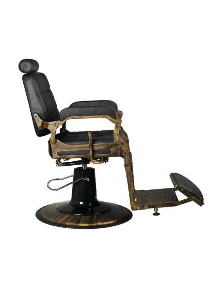 Gabbiano fotel barberski Boss HD Old Leather czarny 