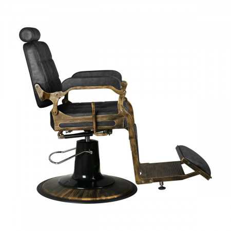 Gabbiano fotel barberski Boss HD Old Leather czarny 