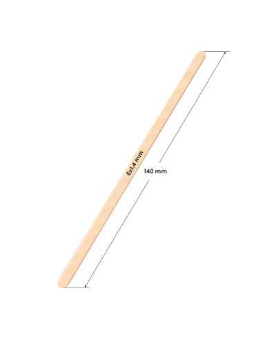 Szpatułka drewniana mała 140 x 6 x 1.4 mm - 100 sztuk 