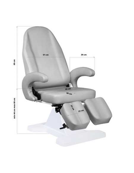Fotel podologiczny hydrauliczny 112 szary 