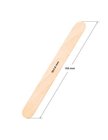 Szpatułka drewniana duża 150 x 18 x 1.8 mm - 50 sztuk 