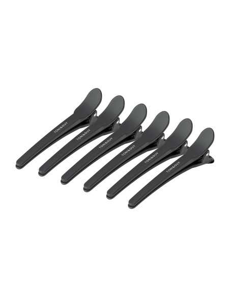 Klamry fryzjerskie do włosów E-17 10 szt. 10,5 cm czarne 