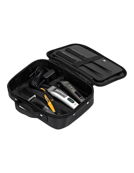 Barber's hairdressing case, black material 