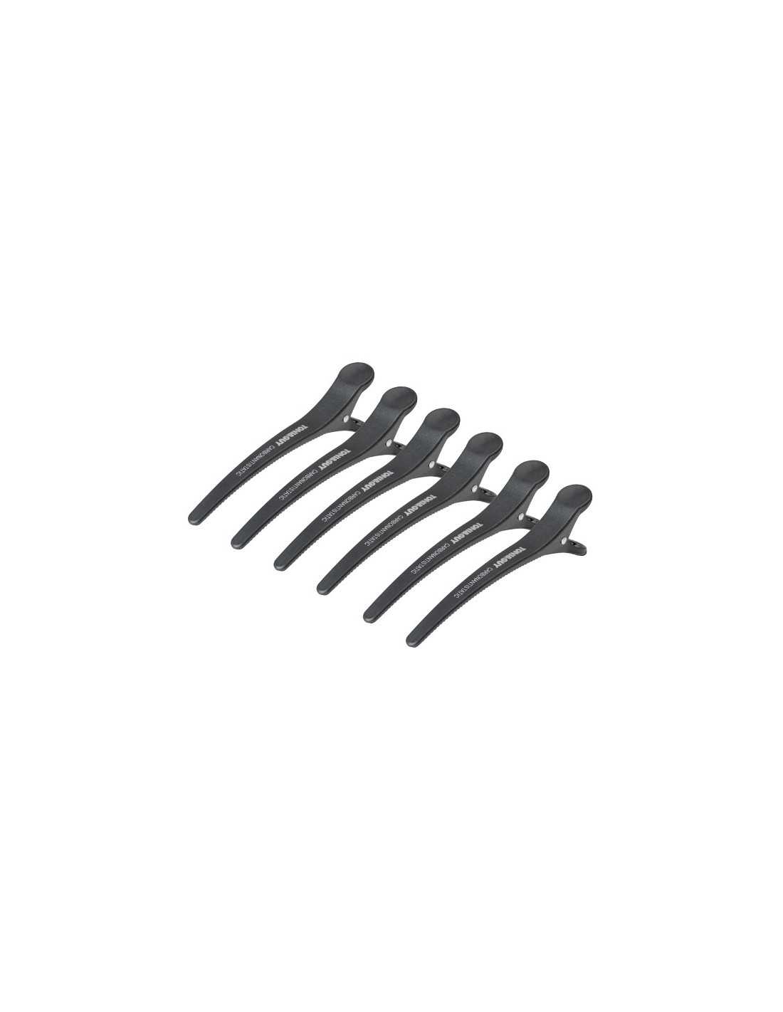 Klamry fryzjerskie do włosów Toni&Guy E-32 6 szt. 11,5 cm czarne 
