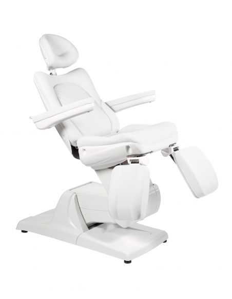 Biały elektryczny fotel do pedicure AZZUR