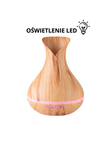 Aroma dyfuzor nawilżacz powietrza spa 15 light wood 400 ml + timer 