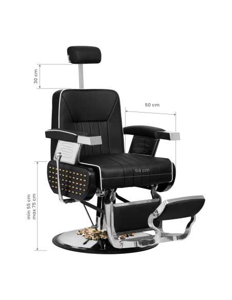 Gabbiano barber chair Livio black 