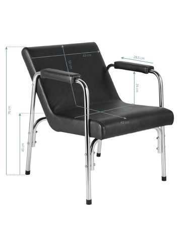 Chaise de lavage noir gabbiano {attributes}