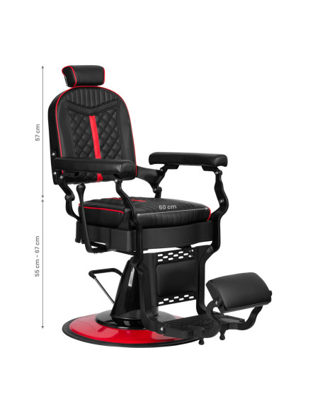 Chaise de barbier gabbiano diego, noir 