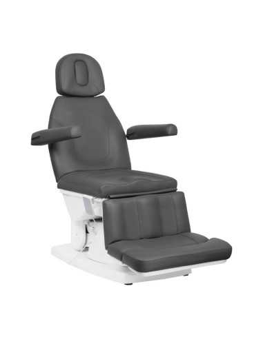 Sillón cosmético podológico Kate, eléctrico, 4 motores, color gris