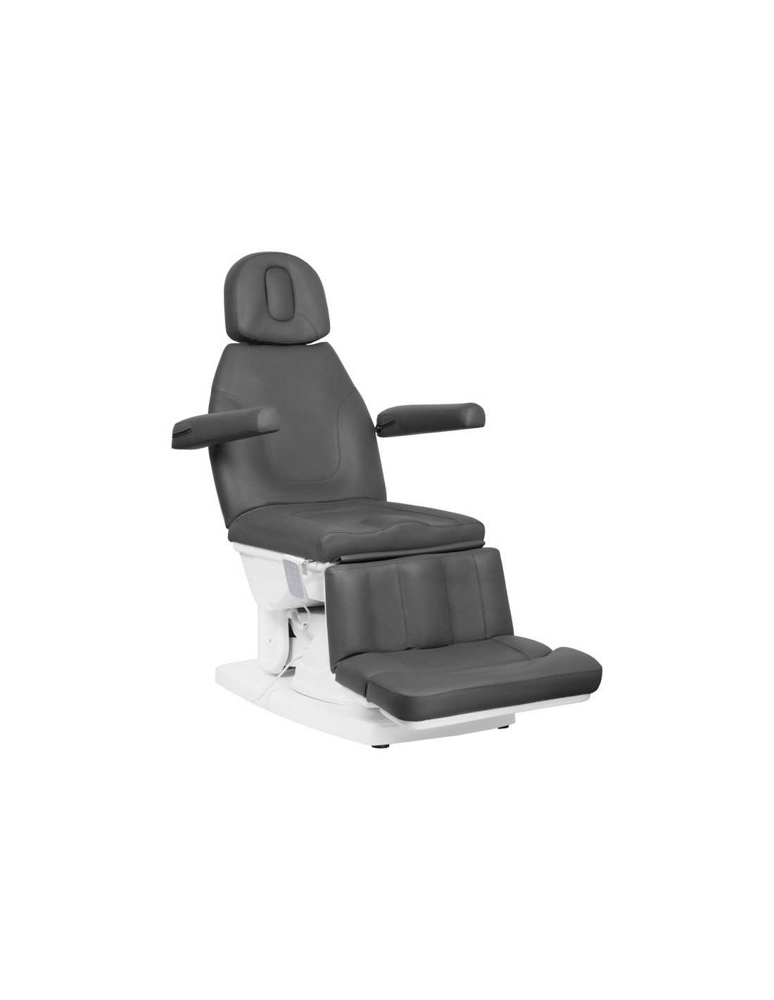 Sillón cosmético podológico Kate, eléctrico, 4 motores, color gris