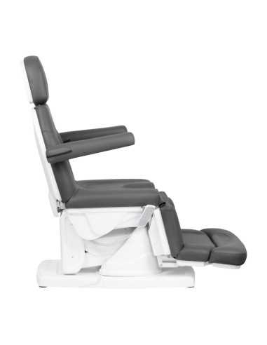 Sillón cosmético podológico Kate, eléctrico, 4 motores, color gris