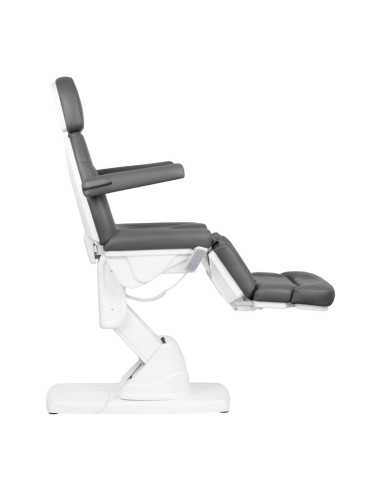 Sillón cosmético podológico Kate, eléctrico, 4 motores, color gris