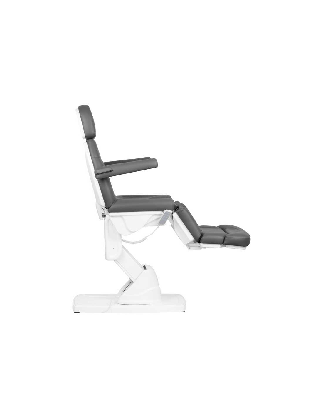 Sillón cosmético podológico Kate, eléctrico, 4 motores, color gris