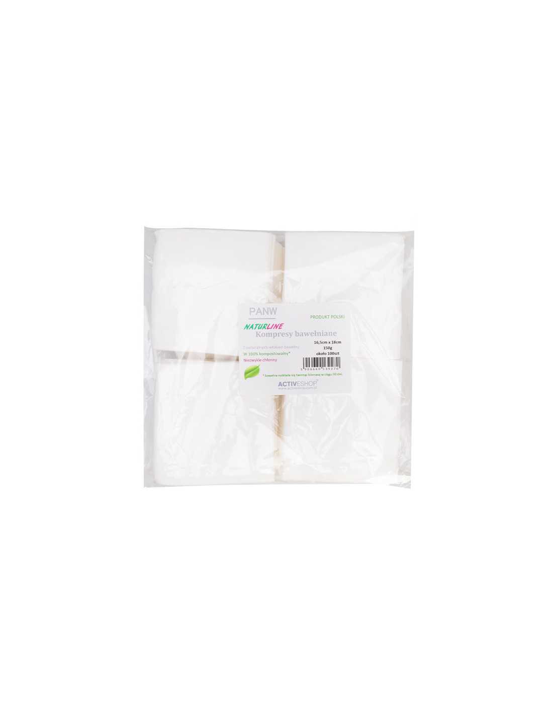 Kompresy bawełniane Naturline 150 g 16,5 cm x18 cm 
