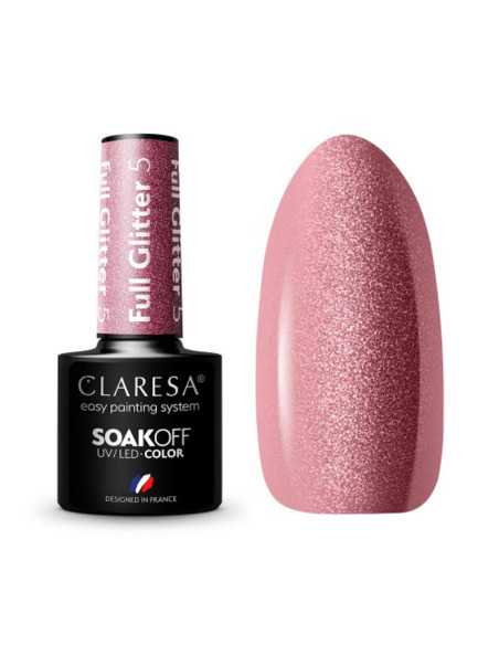 CLARESA Lakier hybrydowy FULL GLITTER 5 -5g 