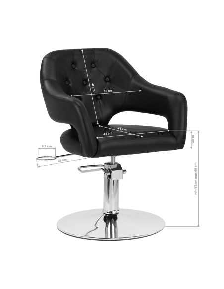 Fauteuil de coiffure Prestigio Noir & Chromé {attributes}