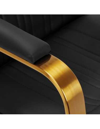 Gabbiano acri gold-black hairdressing chair {attributes}