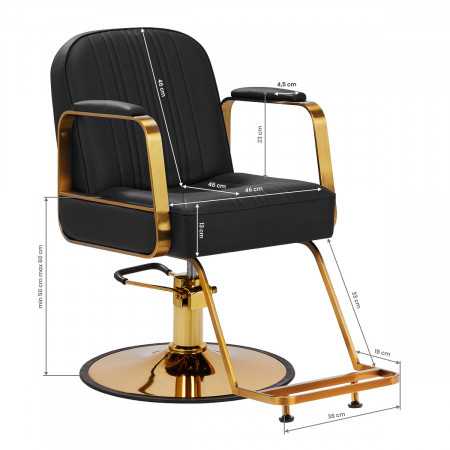 Gabbiano acri chaise de coiffure or - noir {attributes}