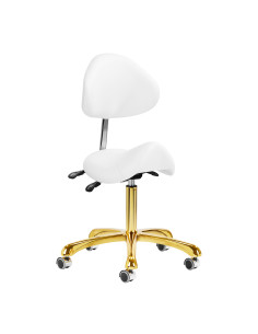 Taboret kosmetyczny 1004 Giovanni złoto biały 