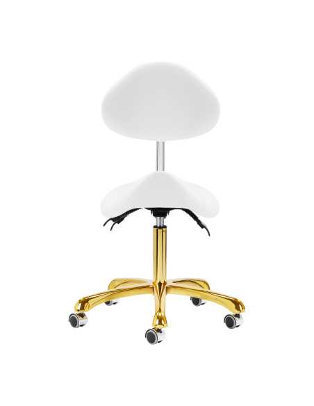 Taboret kosmetyczny 1004 Giovanni złoto biały 