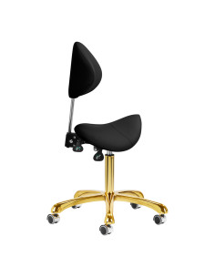 Taboret kosmetyczny 1004 Giovanni złoto czarny  2
