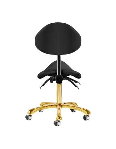 Taboret kosmetyczny 1004 Giovanni złoto czarny 