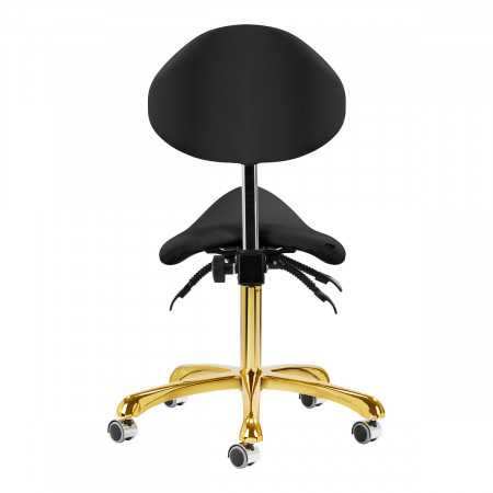 Taboret kosmetyczny 1004 Giovanni złoto czarny 
