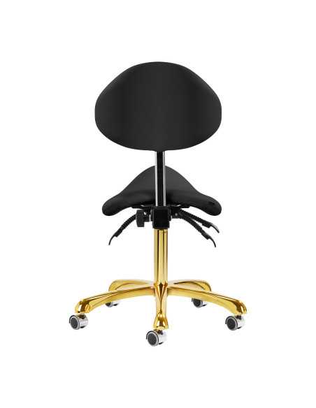 Taboret kosmetyczny 1004 Giovanni złoto czarny 