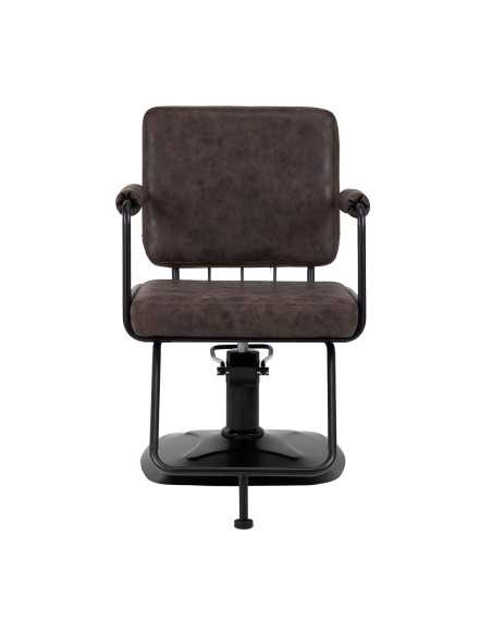 Gabbiano fotel fryzjerski Katania Loft Old Leather ciemny brąz 