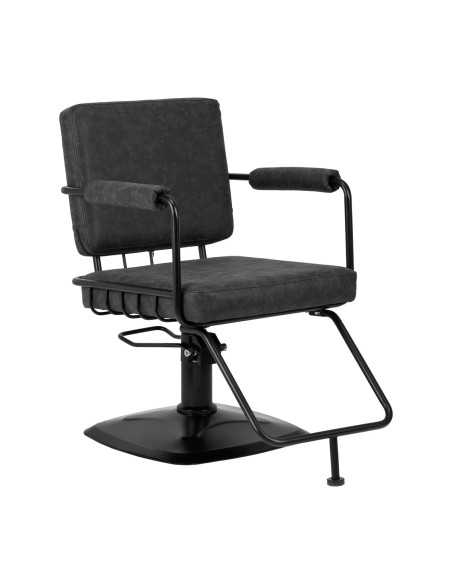 Gabbiano fotel fryzjerski Katania Loft Old Leather czarny 