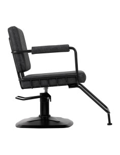 Gabbiano catania loft old fauteuil de coiffure en cuir noir {attributes} 2