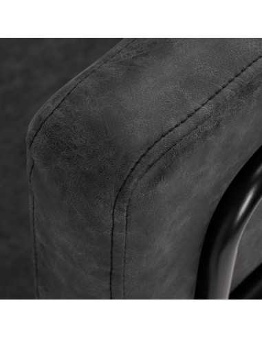 Sillón de peluquería Gabbiano Catania Loft de cuero negro antiguo {attributes}