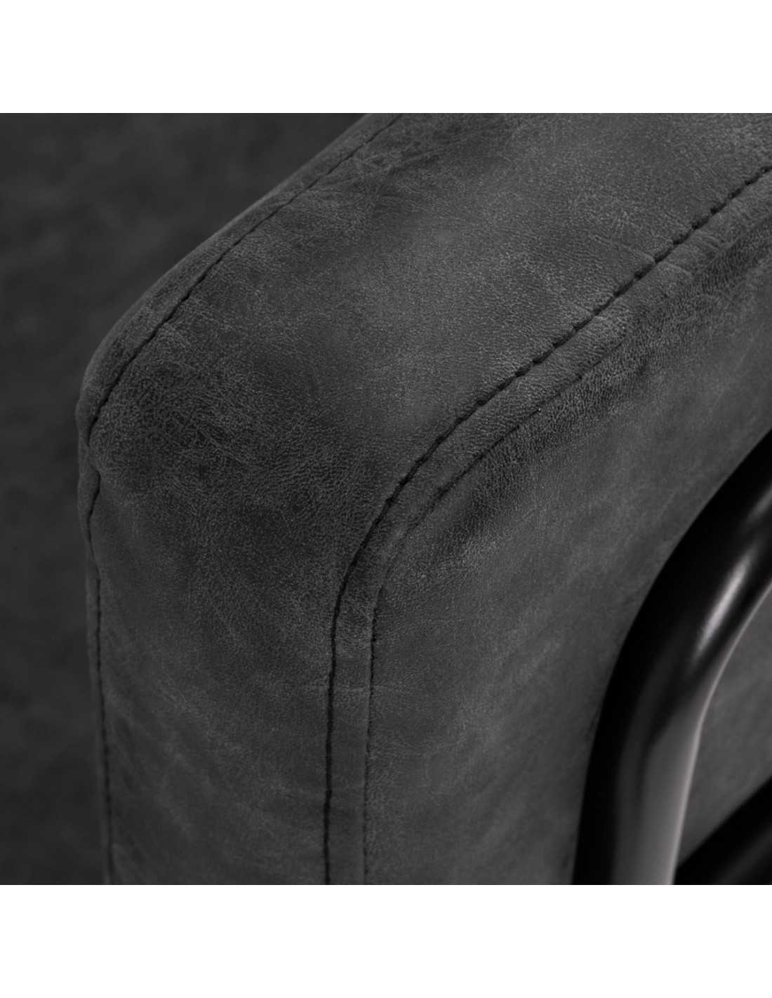 Sillón de peluquería Gabbiano Catania Loft de cuero negro antiguo {attributes}