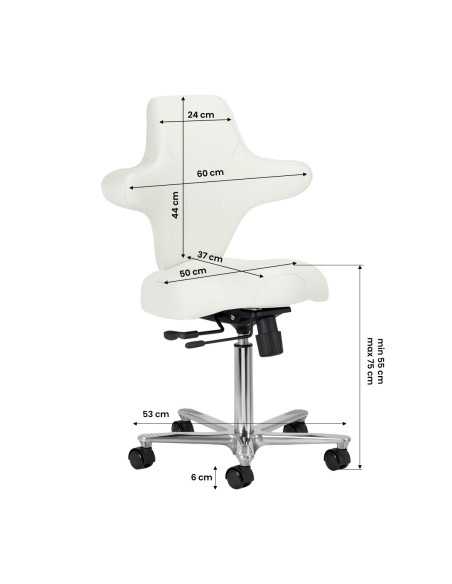 Krzesło kosmetyczne Azzurro Special 152 białe 